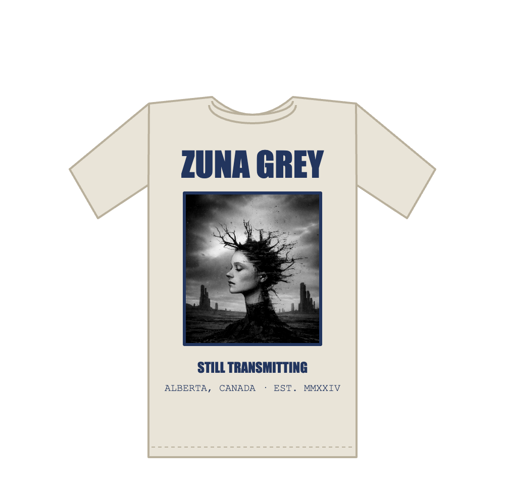 Zuna Grey tee, bone